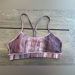 Lululemon Flow Y Bra Mini Hazy Horizon Storm Mauve Bark Berry Size 4 EUC